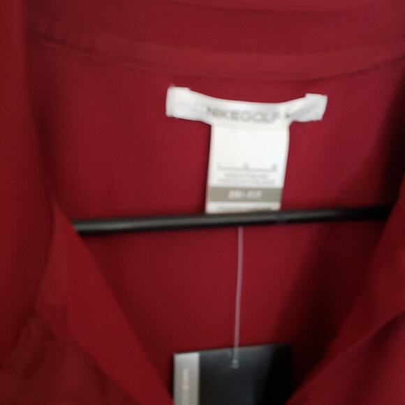 Nike Golf Dri- Fit The GrenDronach Short Sleeve Polo Golf Shirt Womens Large Red - Picture 3 of 6